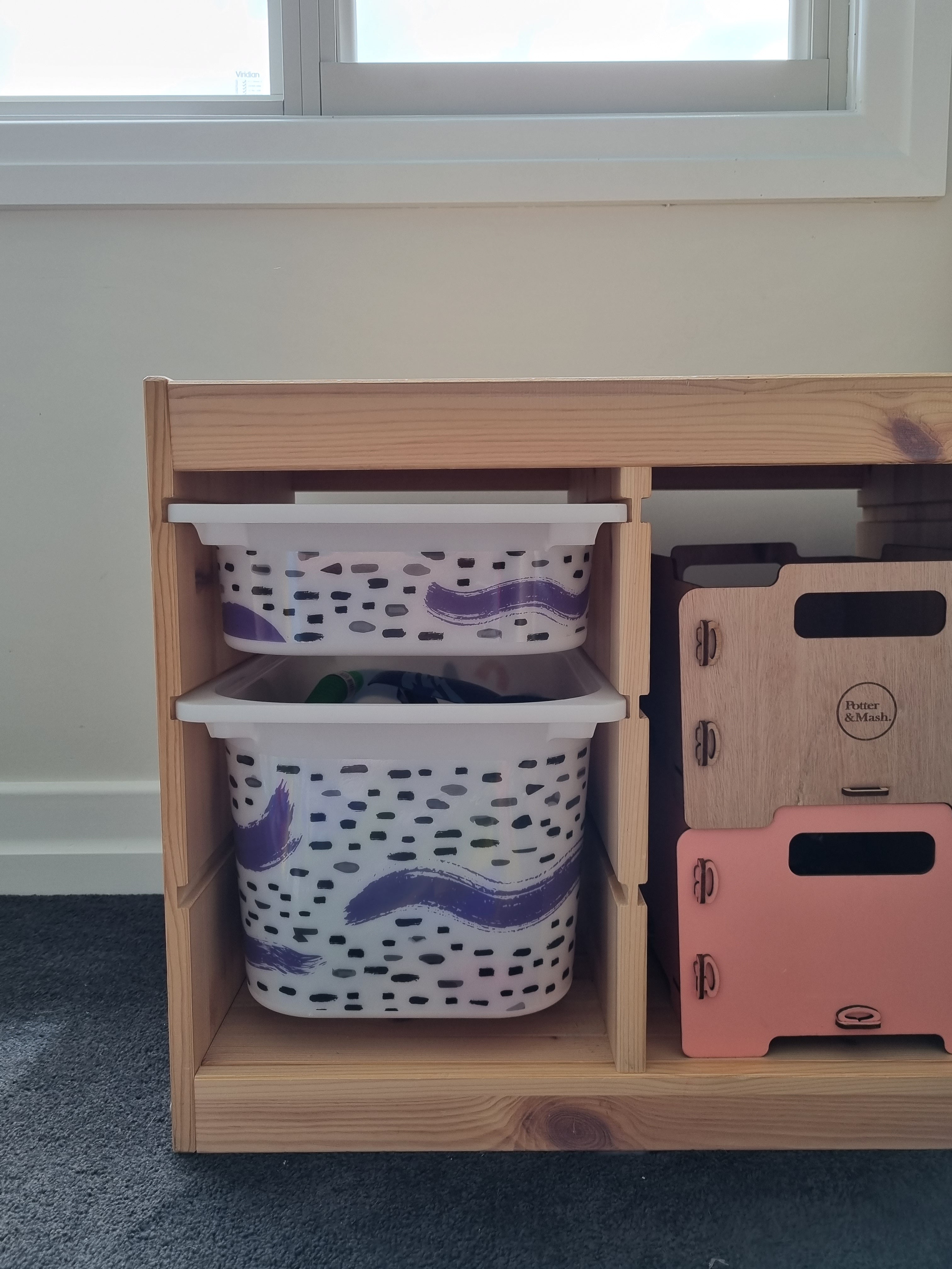 Dot to Dot storage box prints