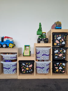 Dot to Dot storage box prints