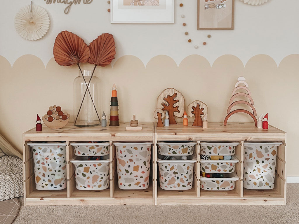 Classic Terrazzo storage box decals